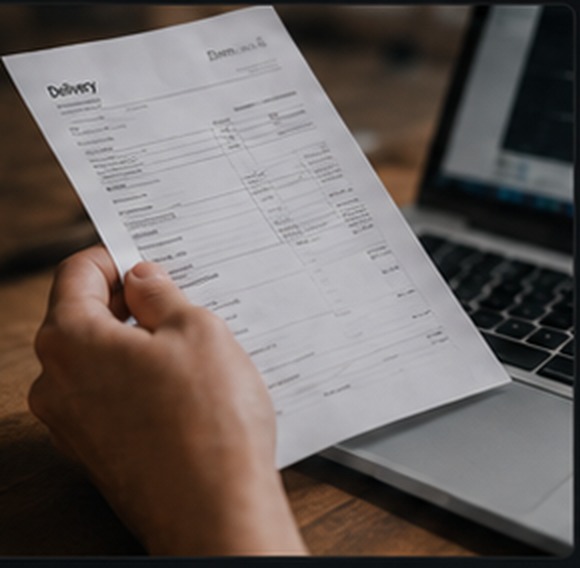 Delivery invoice scanned automatically by LEGACY
